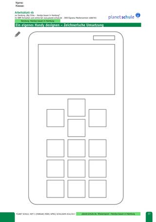 Arbeitsblatt 4b: Design für ein eigenes Handy – Zeichnung