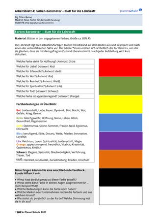 Arbeitsblatt 4: Farben-Barometer
