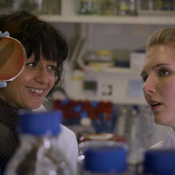Zwei Frauen in Labor.