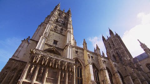 Der Bau der Kathedrale in Canterbury