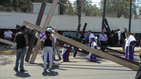 Kreuzigungs-Schauspiel in Mexiko