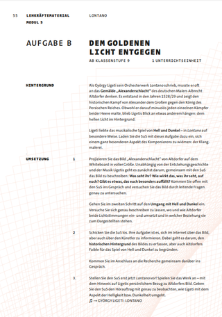 Modul 5, Aufgabe B: Dem goldenen Licht entgegen