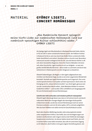 Modul 3, Text: Concert Românesc