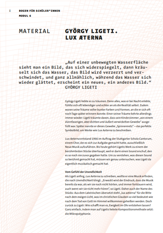 Modul 6, Text: Lux Aeterna