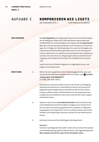 Modul 4, Aufgabe C: Komponieren wie Ligeti