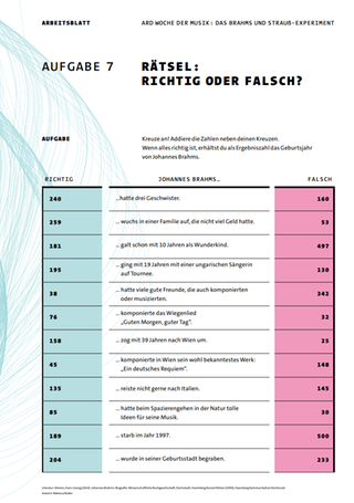 Arbeitsblatt 7: Rätsel