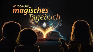 Kinder vor dem magischen Tagebuch