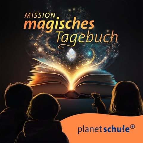 Kinder vor dem magischen Tagebuch