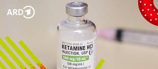 Eine Injektionsflasche mit Ketamin.