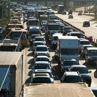 Stau auf einer Autobahn